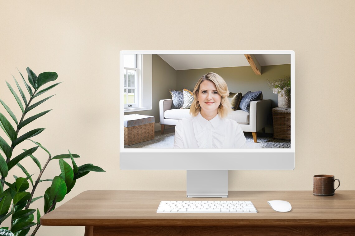 Zoom Background Instant Download, Zoom Backgrounds Home Office Backdrop ...