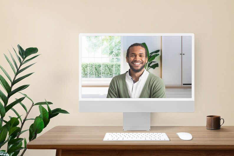 Bright and Professional Zoom Background, Virtual Background, Work From