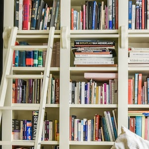 White Bookshelf Home Office Backdrop, Digital Zoom Background, Zoom Meeting Virtual Background, Microsoft Teams Work from Home Bookcase PNG