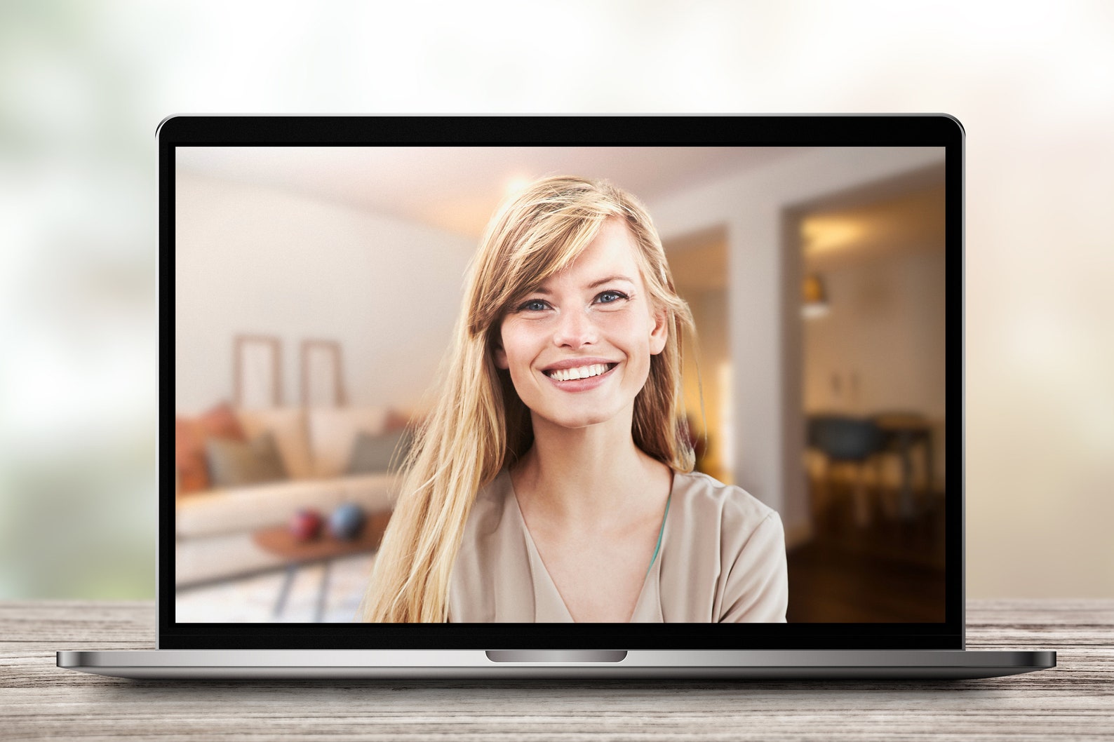 Blurred Home Office Zoom Background, Blurry Zoom Meeting Virtual