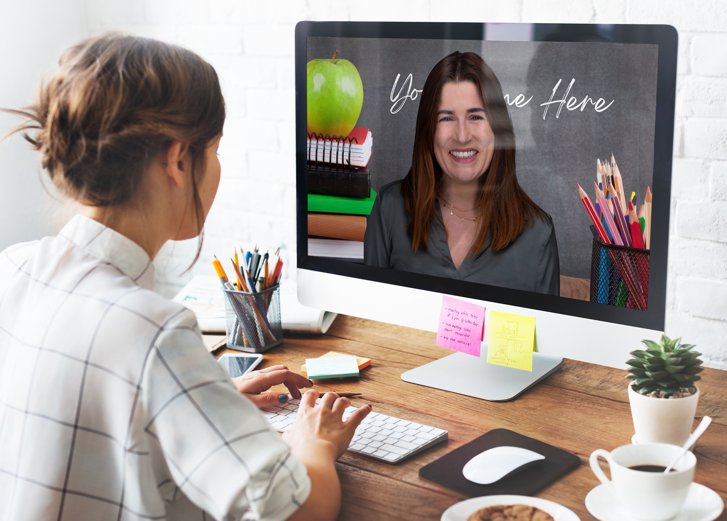 Custom Zoom Background Teacher, Vipkid Learning Virtual Backdrop ...
