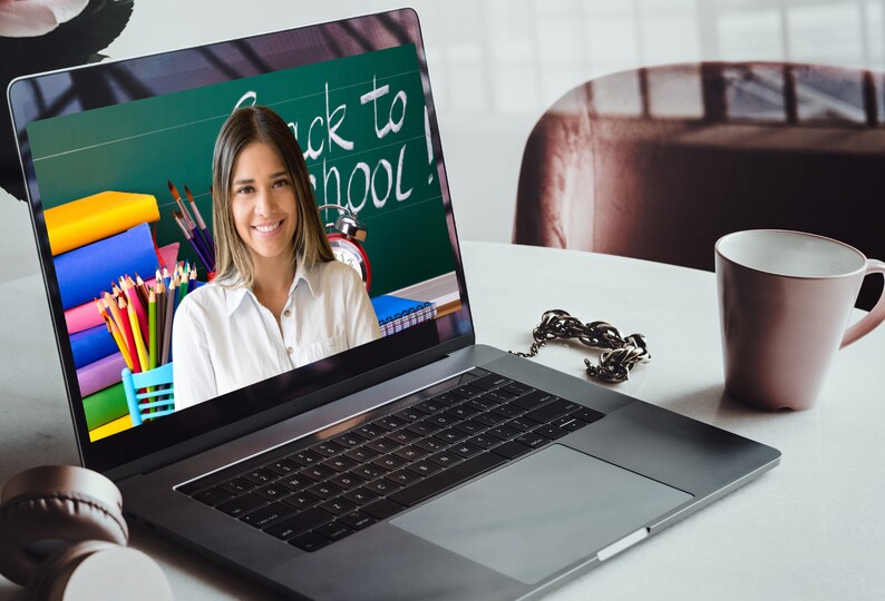 Zoom Learning Background Professional Online Teaching Zoom Background, Digital Learning Virtual ...