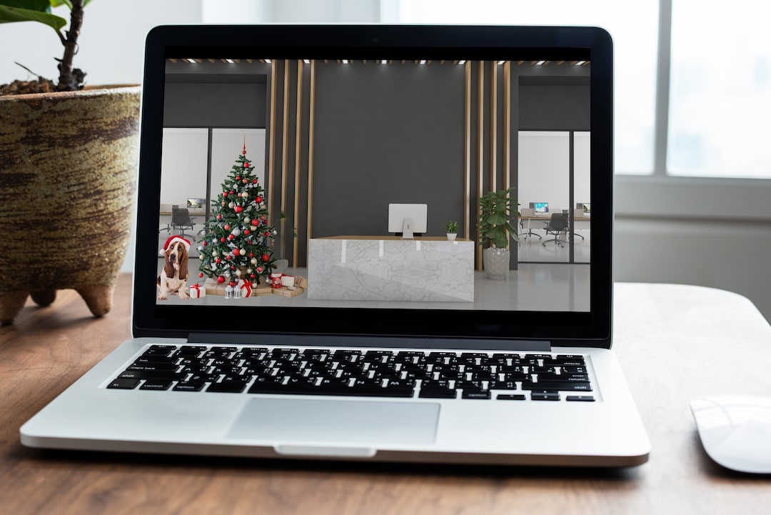 Professional Christmas Zoom Background Christmas Tree Virtual Etsy