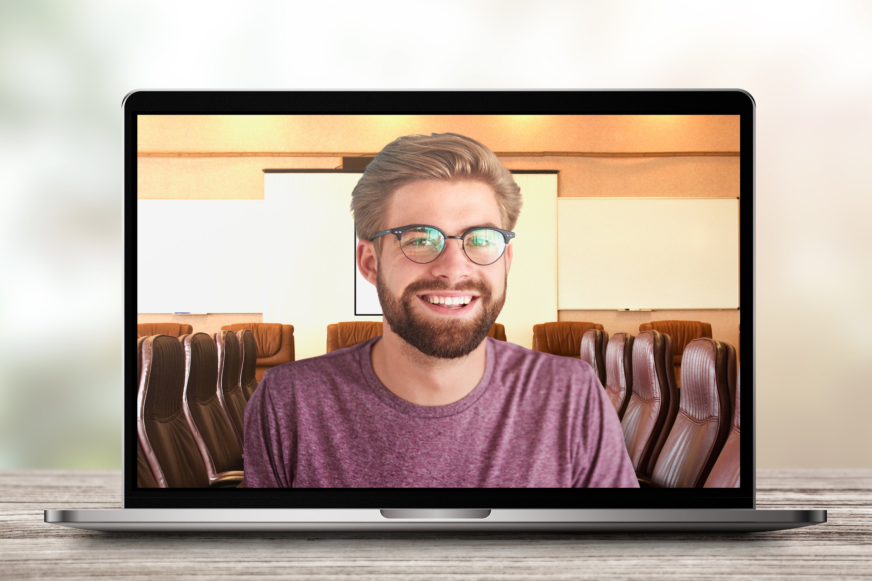 Custom Office Zoom Background, Personalized Boardroom Virtual ...