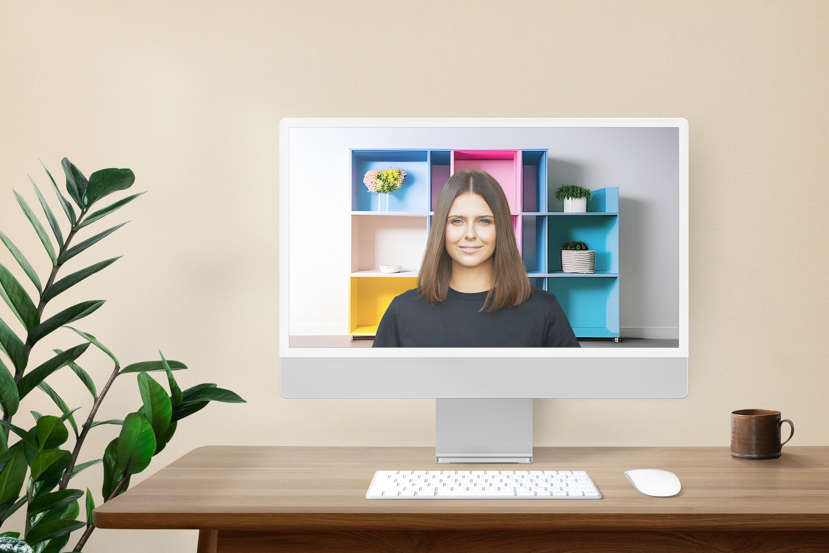 Bright and Vibrant Pastel Zoom Background for Home Office, Professional ...