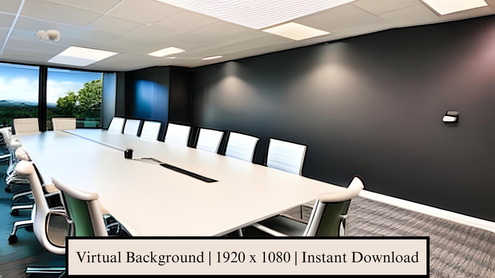 Boardroom Table Virtual Background for Zoom Meeting, Professional Zoom ...