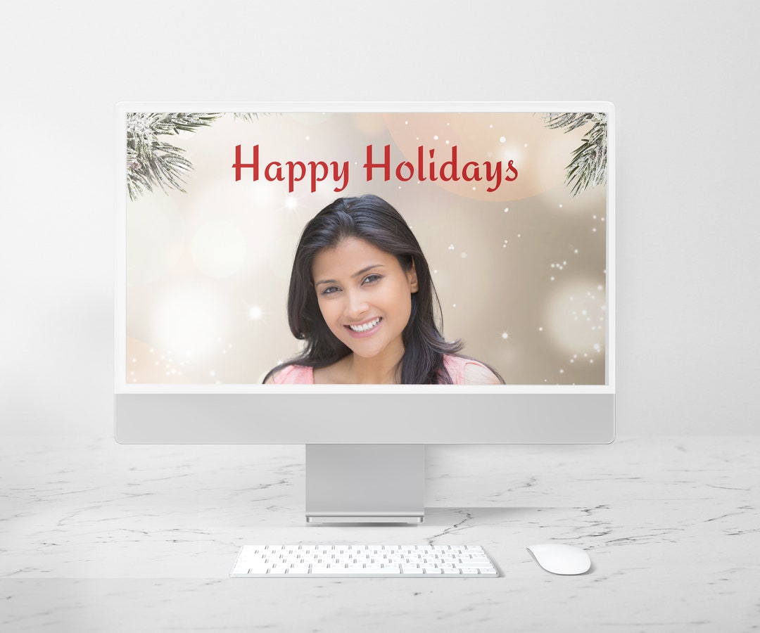 Zoom Background Christmas Office, Digital PNG Vipkid Background, Xmas ...