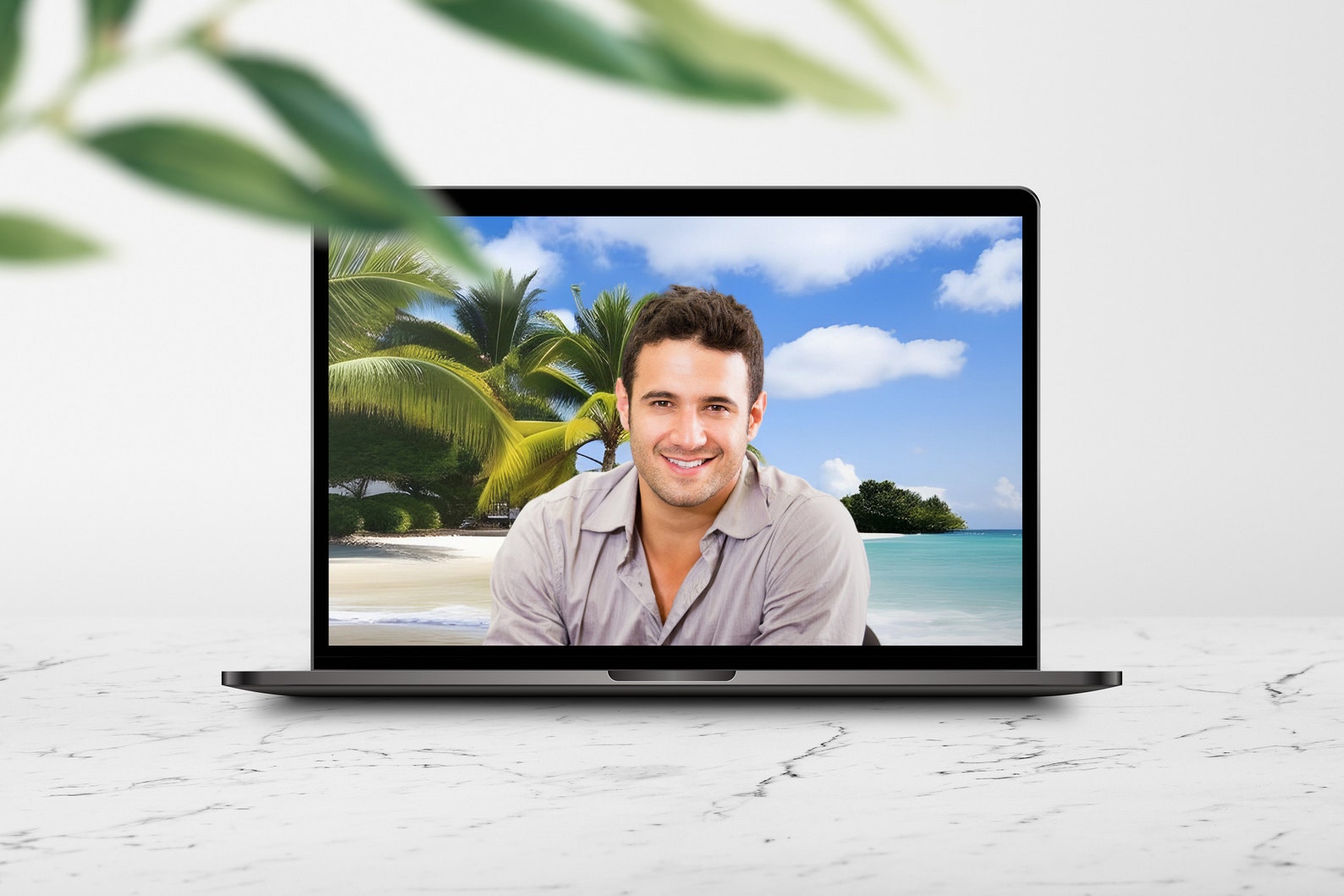 Backdrop Ms Bright Beach Backdrop, Zoom Background, Work From Home Office Backdrop ...