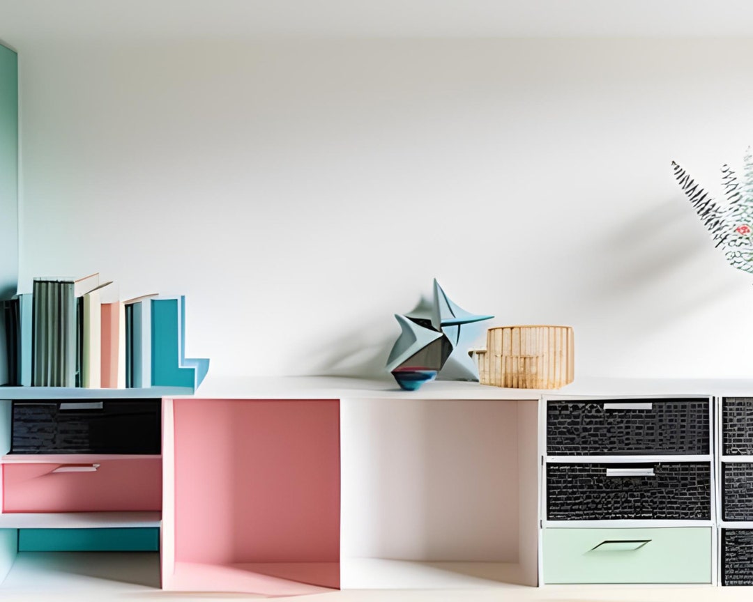 Pastel Home Office Zoom Background, Professional Virtual Background