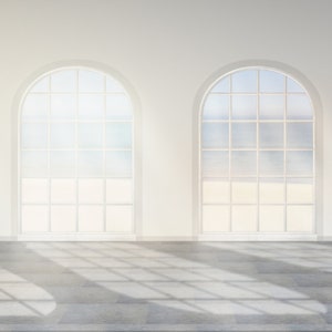 White Windows Virtual Background, Digital Zoom Background, Home Office Microsoft Teams Background, Zoom Wallpaper, Zoom Meeting Backdrop