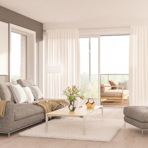 Modern Home Virtual Office Backdrop, Zoom Background, Online Meeting Background, Zoom Meeting Digital Background, Realistic Home Office