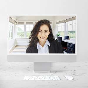 Realistic Team Background, White Windows Virtual Background, Virtual Student Lawyer Zoom Background, Bright Professional Office Background