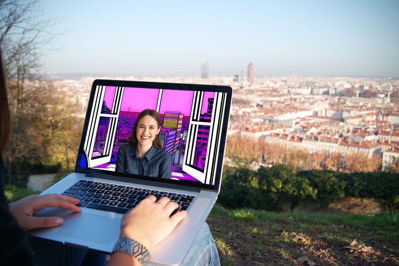 Purple Zoom Background , Zoom Meeting Background, Animated Background