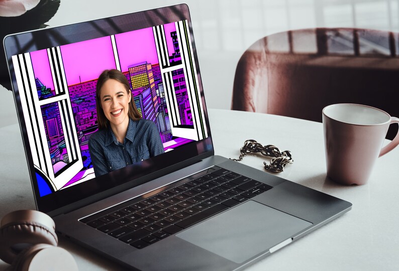 Purple Zoom Background , Zoom Meeting Background, Animated Background