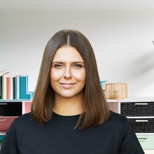 Pastel Home Office Zoom Background, Professional Virtual Background