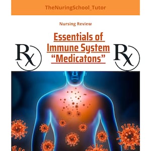 Essentials of Immune Medications Nursing School Notes Study Guide