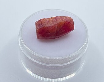 Natural Ruby Specimen - Rough Ruby - Terminated Ruby Specimen - Gemstone - Genuine Ruby - July Birthstone - Vietnam Ruby - Medium Red Ruby