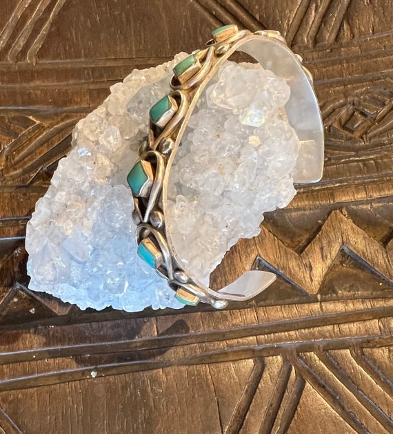 Adrian Cachini Zuni Bracelet with Turquoise - image 2