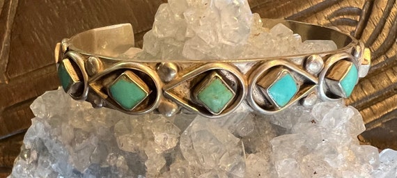 Adrian Cachini Zuni Bracelet with Turquoise - image 1