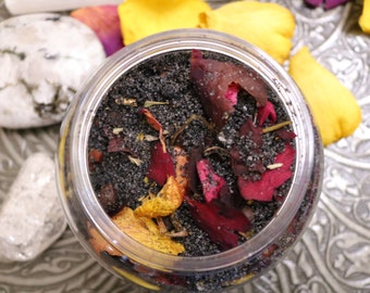 Midnight Bloom Ritual Bath Salt for Personal Power, Courage, Manifestation, Meditation, Energy Clearing, Cleansing