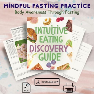 Intuitive Eating Discovery Guide |Mindful Eating PDF |Non-Diet Planner