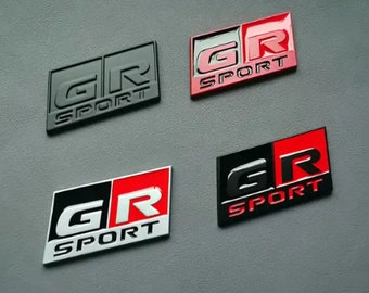 GR Gazoo Racing Metal Badge - 2 Pack Emblem Sticker Decal for Tuning & Decoration, High-Quality Automotive Accessory