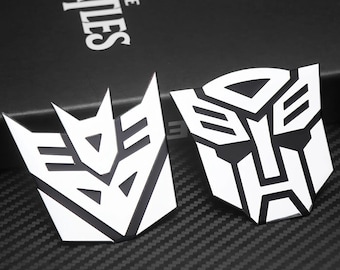 Transformers Badge Emblem Logo Sticker - Perfect for Car Tuning & Decals, Durable Vinyl, Easy Apply and Remove