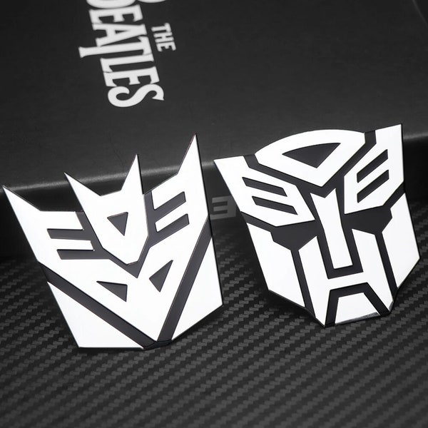 Transformers Badge Emblem Logo Sticker - Perfect for Car Tuning & Decals, Durable Vinyl, Easy Apply and Remove