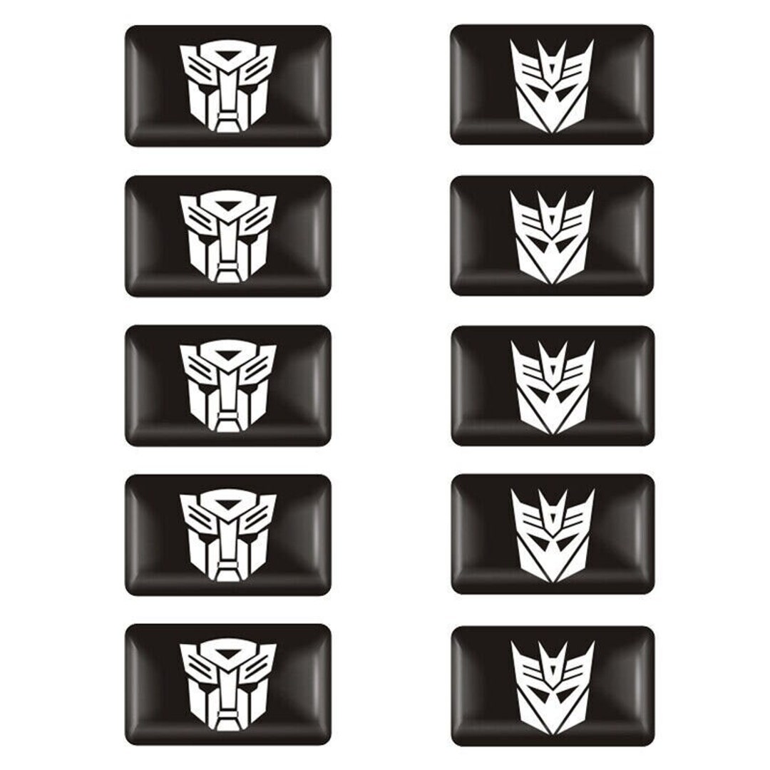 10 X 3D Transformers Car Stickers Badges Etsy