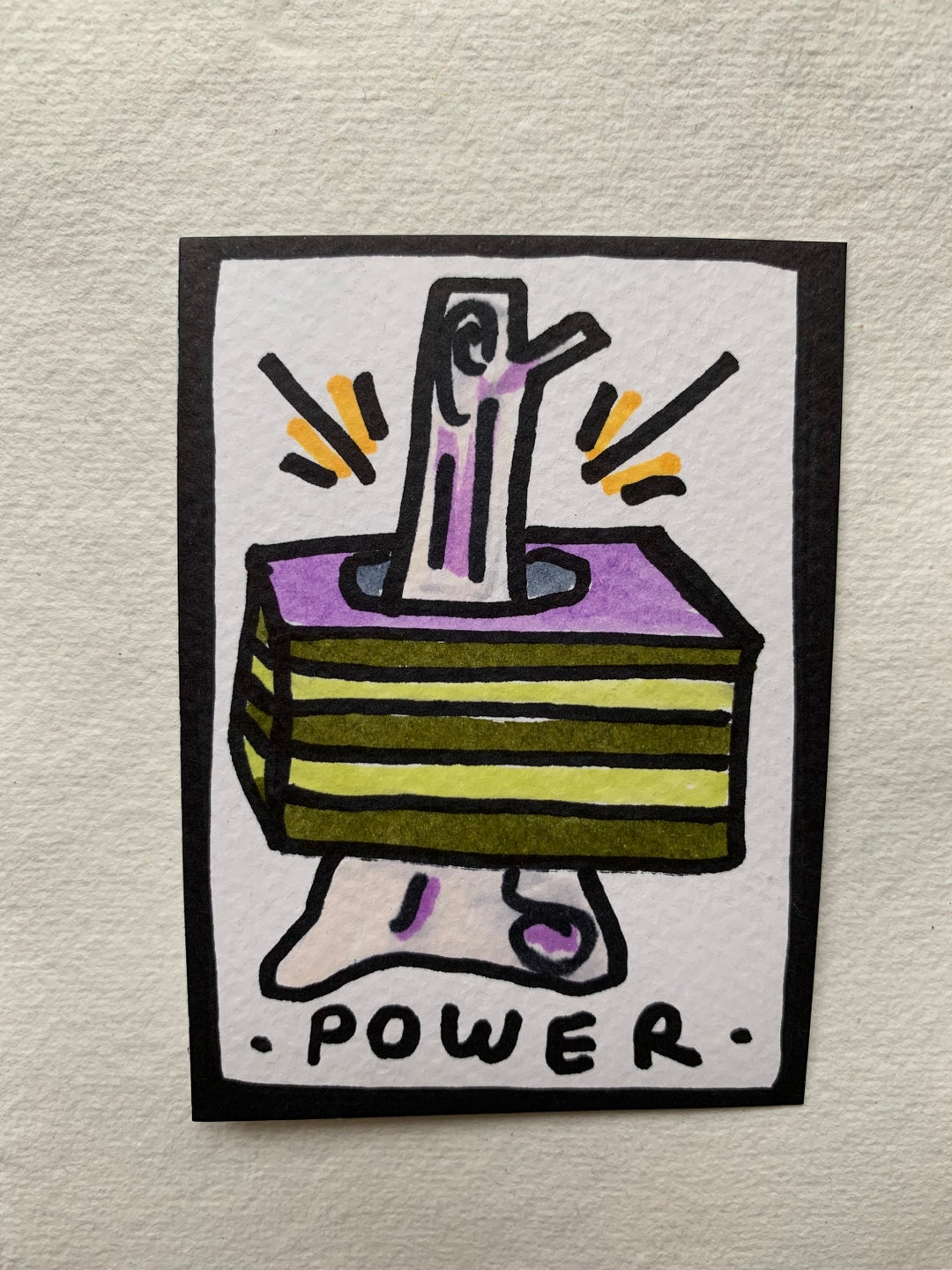 Power - Mini Original Illustration / Drawing [exclusive 1of1] - Etsy