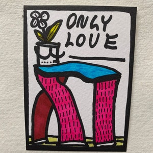 Only love - Mini original illustration / drawing [Exclusive 1of1]