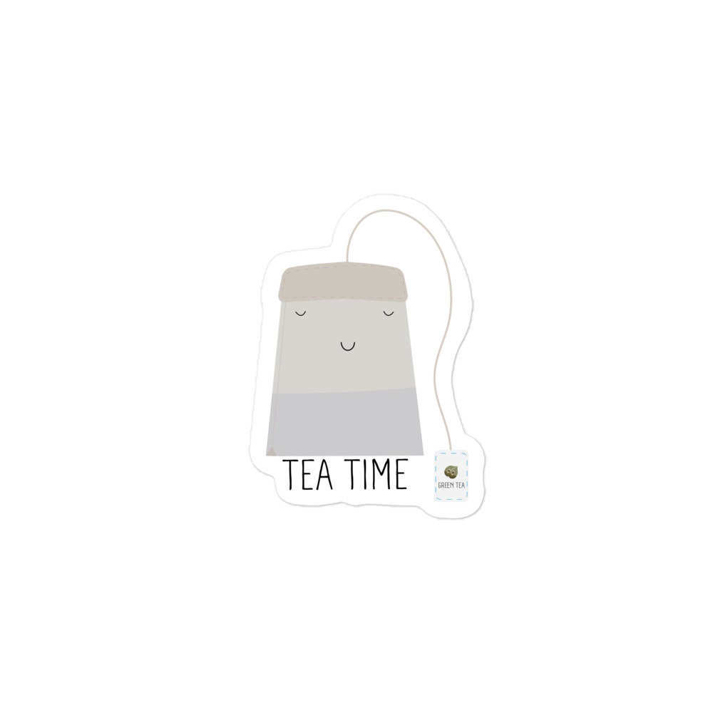 Tea Time Sticker I Tea Bag Sticker Tea Sticker Cute Tea Bag Sticker Tea ...