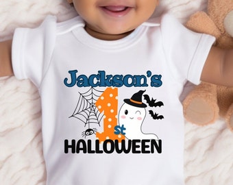 Personalisierte erste Halloween Body Custom Baby erste Halloween Jungen Outfit Baby 1. Halloween Baby Boy Säugling Halloween Herbst Body