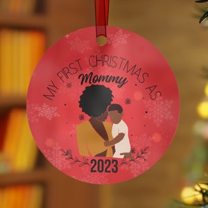 First time mom ornament My first Christmas New mom first Christmas Mommy and me new parents mama baby new baby boy ornament Christian merch