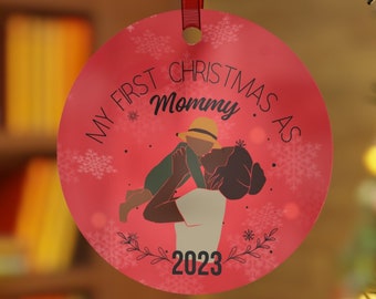 First time mom ornament My first Christmas New mom first Christmas Mommy and me new parents mama baby new baby boy ornament Christian merch