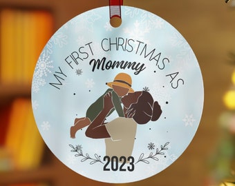 First time mom ornament My first Christmas New mom first Christmas Mommy and me new parents mama baby new baby boy ornament Christian merch