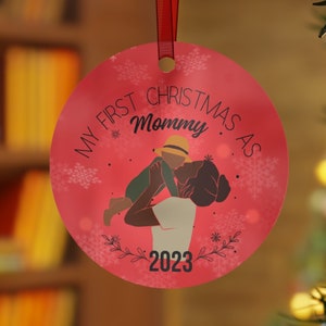 First time mom ornament My first Christmas New mom first Christmas Mommy and me new parents mama baby new baby boy ornament Christian merch
