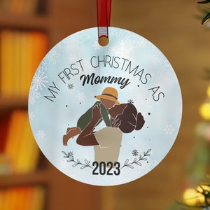 First time mom ornament My first Christmas New mom first Christmas Mommy and me new parents mama baby new baby boy ornament Christian merch