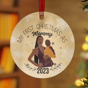 First time mom ornament My first Christmas New mom first Christmas Mommy and me new parents mama baby new baby boy ornament Christian merch