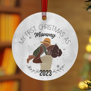 First time mom ornament My first Christmas New mom first Christmas Mommy and me new parents mama baby new baby boy ornament Christian merch