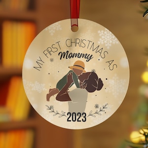 First time mom ornament My first Christmas New mom first Christmas Mommy and me new parents mama baby new baby boy ornament Christian merch