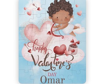 Arco y flecha Cupido Rompecabezas de nombre personalizado, Regalo personalizado de San Valentín para niños, Nombre de rompecabezas para niños, Rompecabezas de nombre de bebé, Rompecabezas de nombres de niños, Rompecabezas para niños pequeños