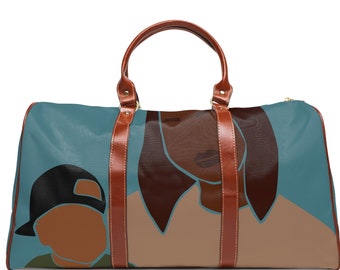 Mommy and me Overnight Weekender Bag, Postpartum gift, Duffle bag, Hospital bag for labor and delivery, First time mom gift, Blackowned