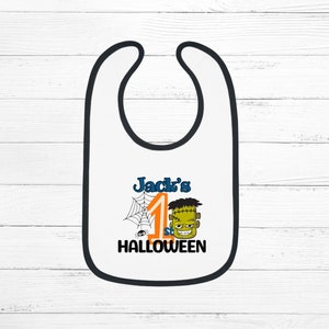 Halloween custom baby bib Fall Personalized baby bib my first halloween bib autumn maternity new baby shower Newborn gift
