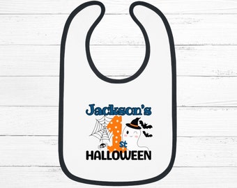 Halloween benutzerdefinierte Baby Lätzchen Herbst Personalisierte Baby Lätzchen mein erstes Halloween Lätzchen Herbst Mutterschaft neue Babyparty Neugeborene Geschenk