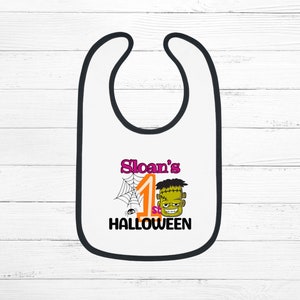 Halloween custom baby bib Fall Personalized baby bib my first halloween bib autumn maternity new baby shower Newborn gift