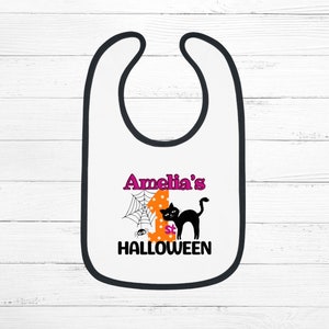 Halloween custom baby bib Fall Personalized baby bib my first halloween bib autumn maternity new baby shower Newborn gift