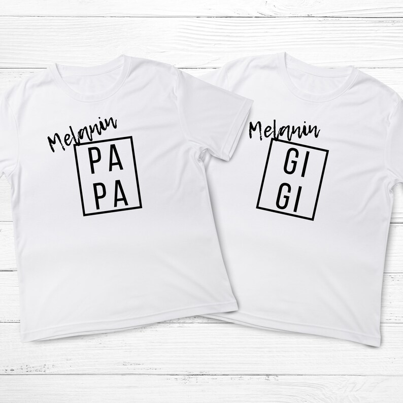 Melanin Promoted to Grandma Grandpa Shirt, Gigi Grammy Gifts, First