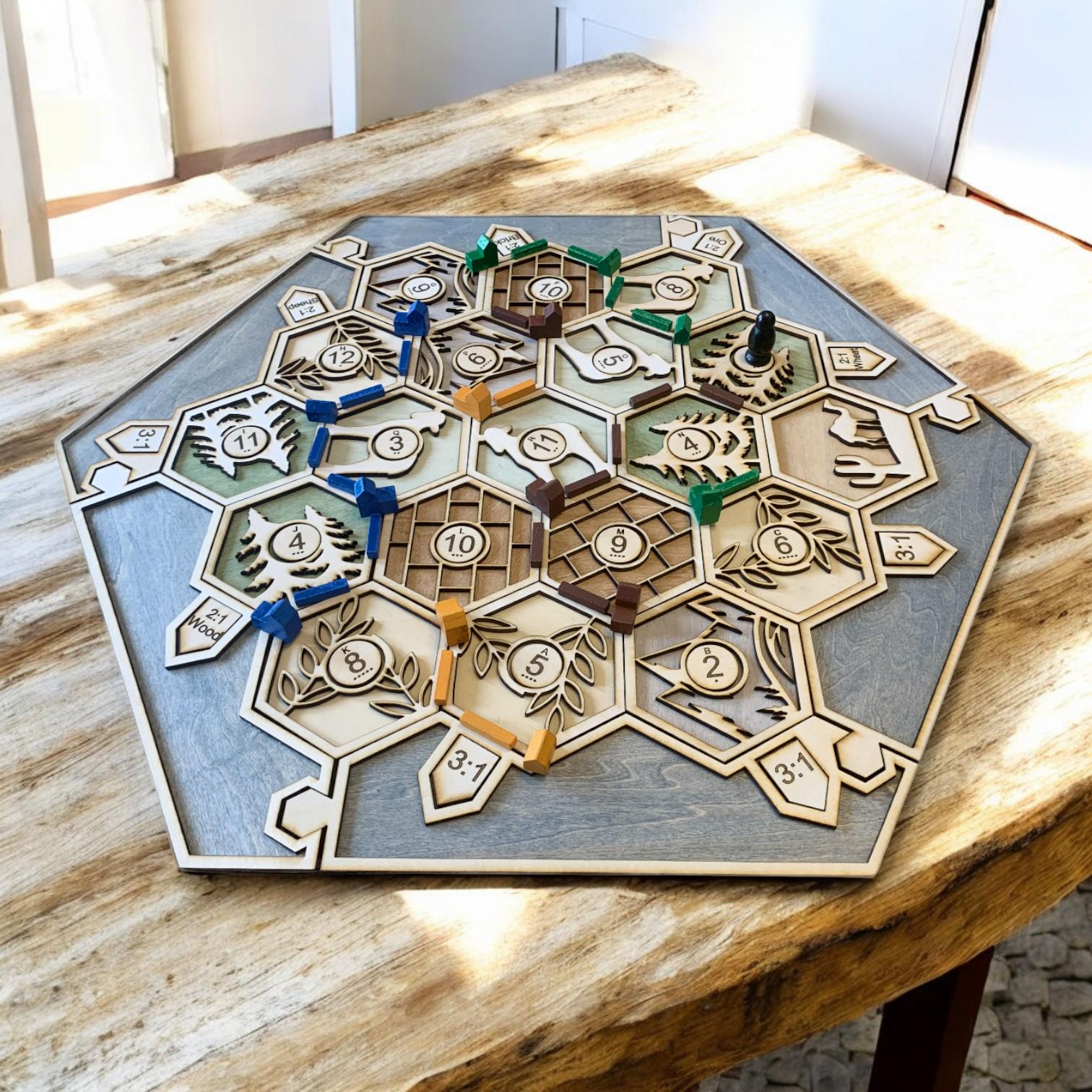カタン　海外製木製セット Wooden catan board - Etsy 日本