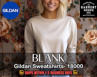 Gildan Heavy Blend Blank Sweatshirt Gildan 18000 Plain Sweatshirt Blank Sweatshirt Wholesale Price Plain Sweatshirt Fast Shipping Etsy